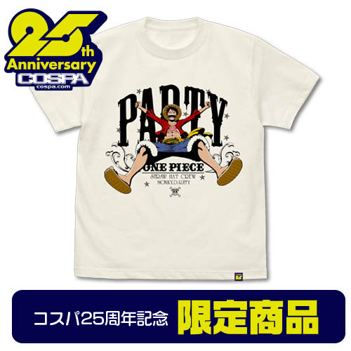 限定 コスパ25周年記念 ルフィのparty Tシャツ ワンピース キャラクターグッズ販売のジーストア Gee Store