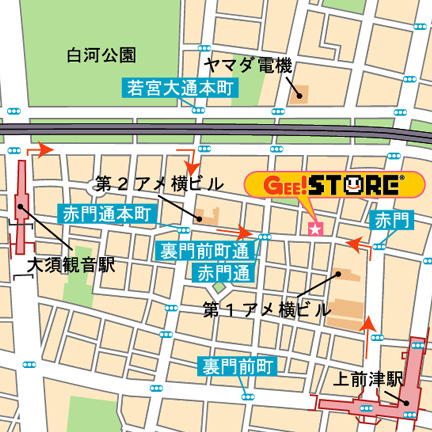 ジーストア名古屋アクセスマップ