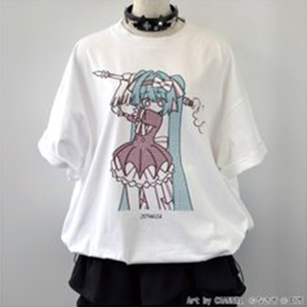 いますぐ輪廻 ドローコードTシャツ／WHITE