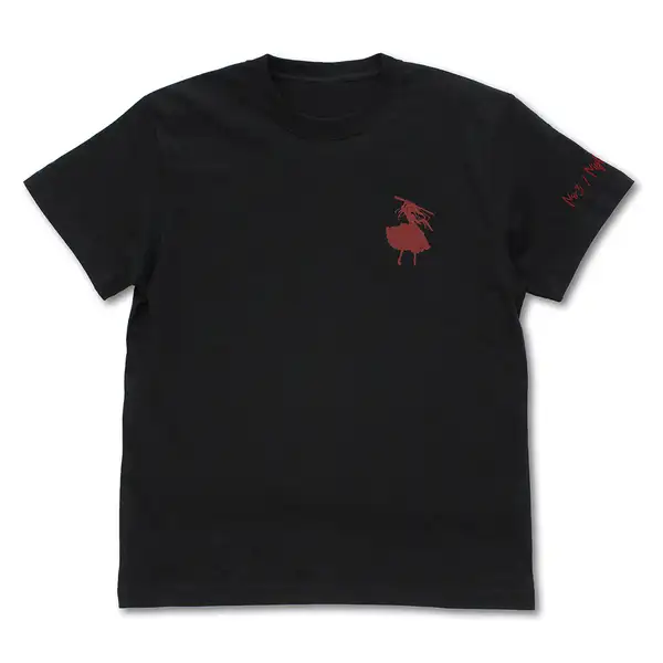 時崎狂三 ワンポイント刺繍Tシャツ／BLACK