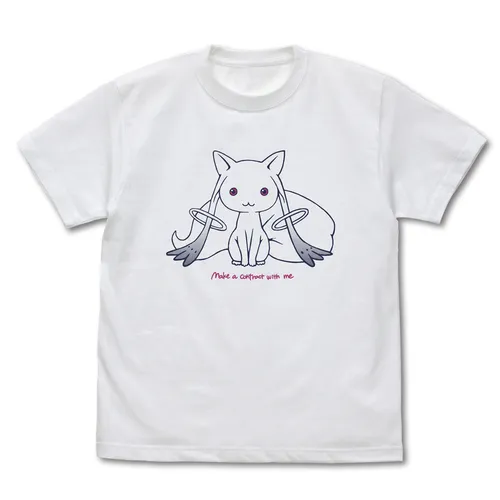 キュゥべえ ラインアート Tシャツ／WHITE