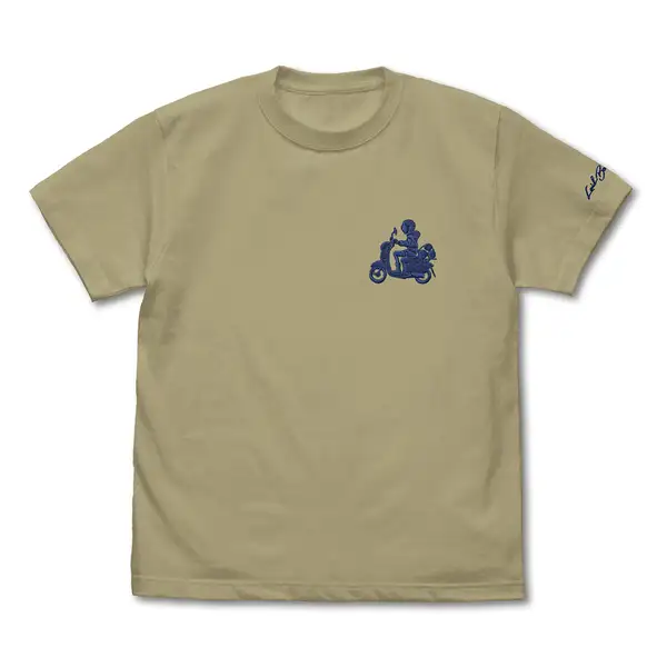バイク志摩リン ワンポイント刺繍Tシャツ／SAND KHAKI