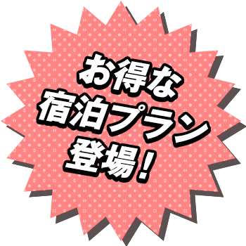 お得な宿泊プラン登場！