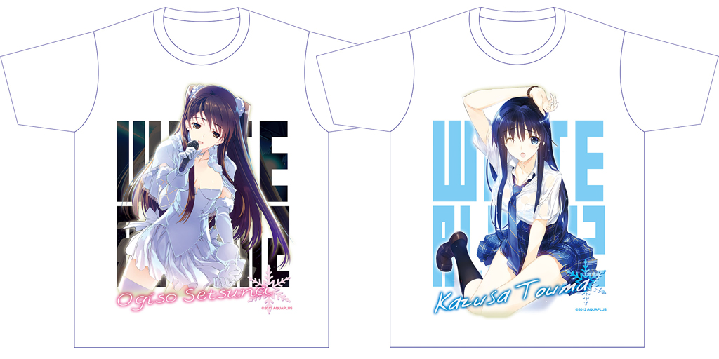 [予約開始]『WHITE ALBUM2』「小木曽雪菜」と「冬馬かずさ」のイラストをデザインしたフルカラーTシャツが登場！