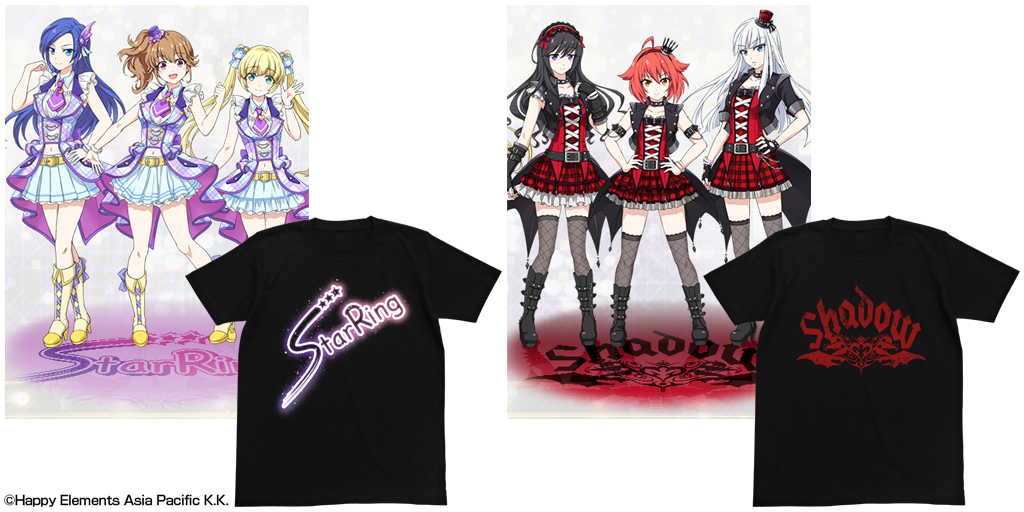 [予約開始]『アイドルメモリーズ』Shadow、StarRingロゴのTシャツが登場！