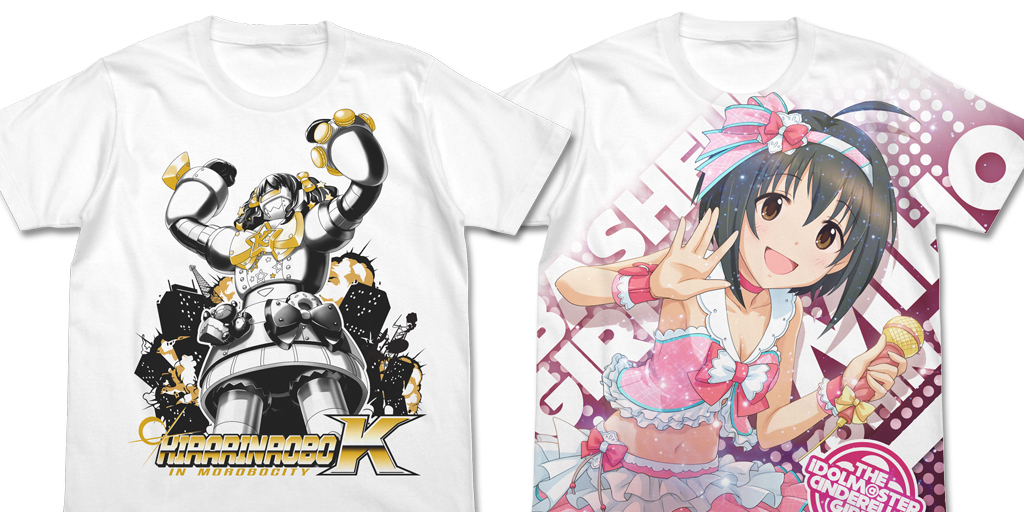 [予約開始]『アイドルマスター シンデレラガールズ』はにかみ乙女 小日向美穂フルグラフィックTシャツ、きらりんロボTシャツが登場！