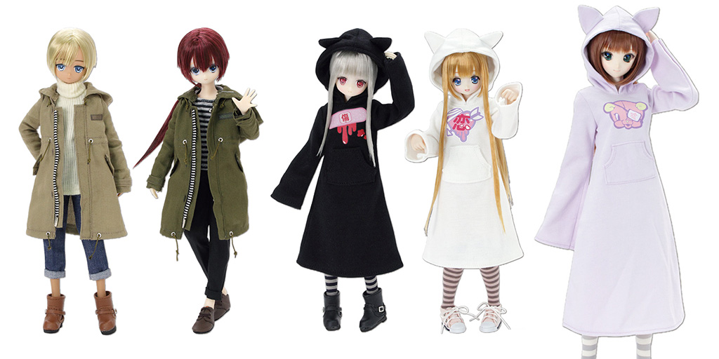 [予約開始]『AZONE』45～50cmドール用ミニコスチュームから、病みかわ*ねこみみフードワンピース、1/6ドール用ミニコスチュームから、モッズコート、病みかわ*ねこみみフードワンピースが登場！[アゾン]