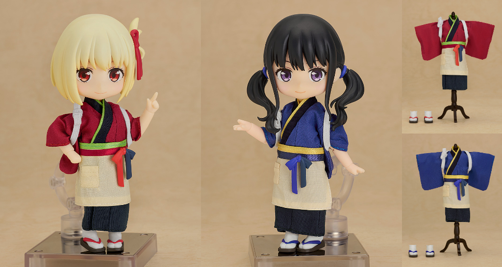 [予約開始]『リコリス・リコイル』「錦木千束／井ノ上たきな 喫茶リコリコ制服Ver.」のねんどろいどどーる、おようふくセットが登場！[グッドスマイルカンパニー]
