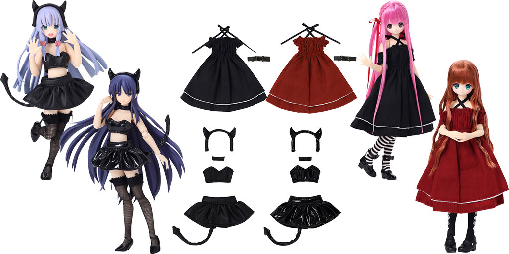 [予約開始]『AZONE』1/12サイズドール用ミニコスチュームから、小悪魔コスチュームセット、1/6サイズドール用ミニコスチュームから、バストシャーリングワンピースセットが登場！[アゾン]