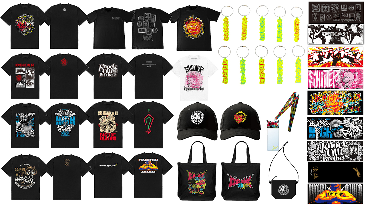 [販売開始]『新日本プロレスリング』タオル、Tシャツ、キーホルダー、ラージトートバッグ、チケットホルダー、サコッシュ、キャップが登場！[新日本プロレス]