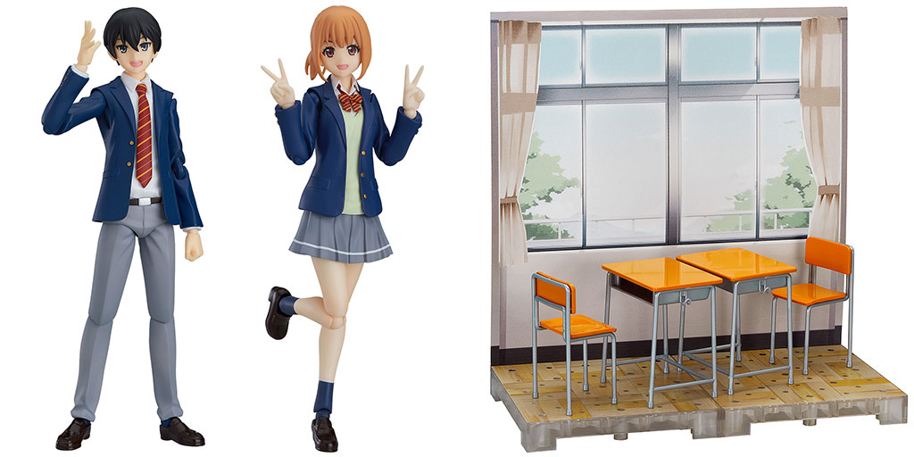 [予約開始]『マックスファクトリーオリジナル』figmaで始まる学園生活！オリジナルキャラクターの「エミリ」「リョウ」がブレザー姿で登場！さらにfigmaPLUS「教室」が再販決定！[Max Factory]