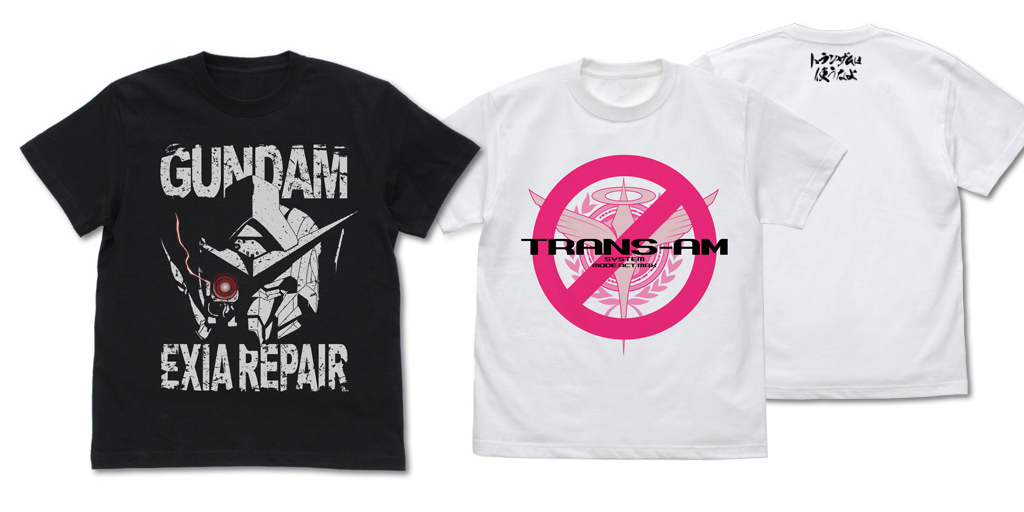 [予約開始]『機動戦士ガンダム00』「トランザムは使うなよ！Tシャツ」「ガンダムエクシアリペア ヘッドTシャツ」が登場！[コスパ]
