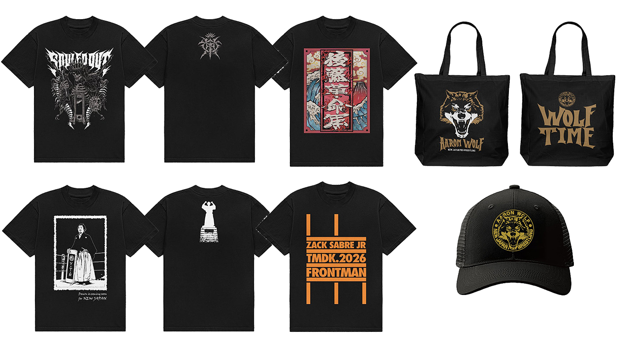 [予約開始]『新日本プロレスリング』Tシャツ、メッシュキャップ、ラージトートバッグが登場！[新日本プロレス]