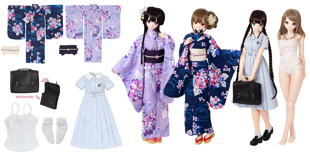 予約開始 Azone 48 50cmドール用ミニコスチュームから 浴衣set 紫陽花と乙女 私立和遥高等学校 の盛夏服 学生鞄 キャミソール 三つ折りソックスが登場 アゾン キャラクターグッズ販売のジーストア ドット コム