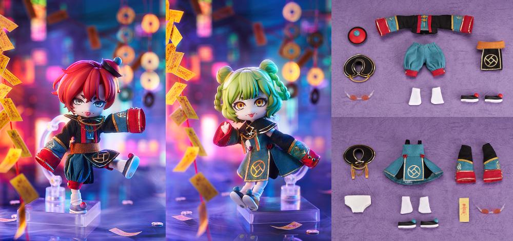 [予約開始]『ねんどろいどどーる』ねんどろいどどーるオリジナルキャラクター中華風キョンシー双子「ガーリック」「ジンジャー」のねんどろいどどーる、おようふくセットが登場！[グッドスマイルカンパニー]