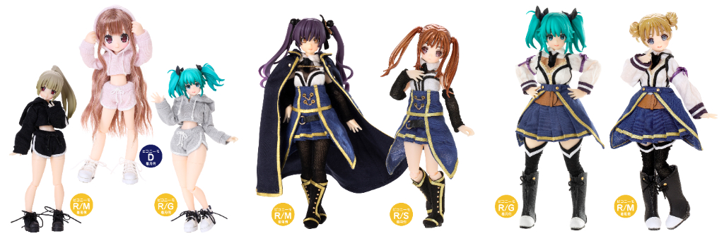 [予約開始]『AZONE』1/12サイズドール用ミニコスチュームから「スポーティーパーカーset」「アサルトリリィ 御台場女学校／菱田治・鈴木因 衣装set」が登場！[アゾン]