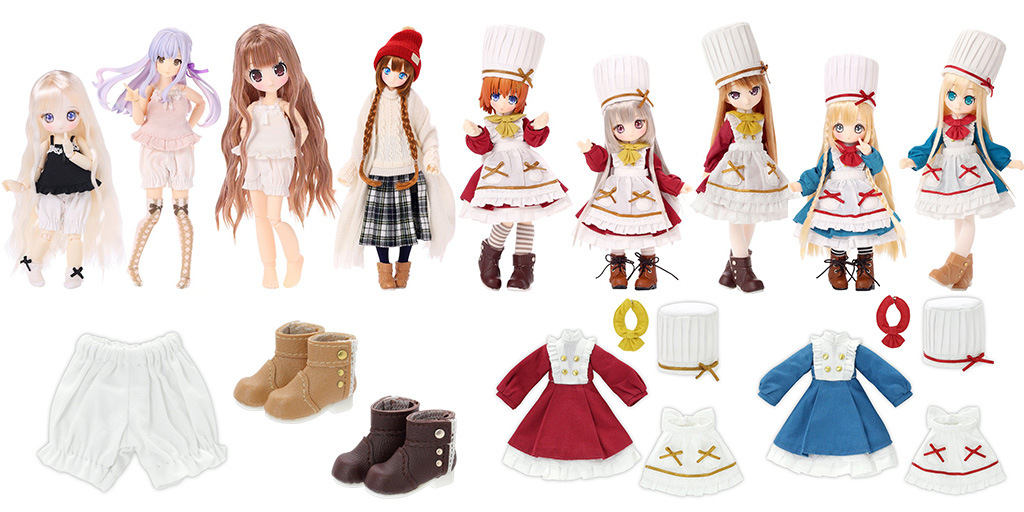[予約開始]『AZONE』1/12サイズドール用ミニコスチュームから「Lil’Fairy～パティシエールさんset～」「Lil’Fairy～ふわくしゅドロワーズ～」Lil’Fairy～サイドボタンブーツ～が登場！[アゾン]
