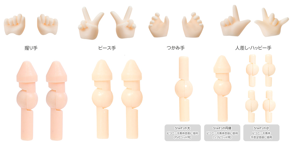 [予約開始]『AZONE』「ピコニーモP ハンドパーツA」「ピコニーモヘッド用首ジョイント」「ピコニーモジョイントset」が登場！[アゾン]