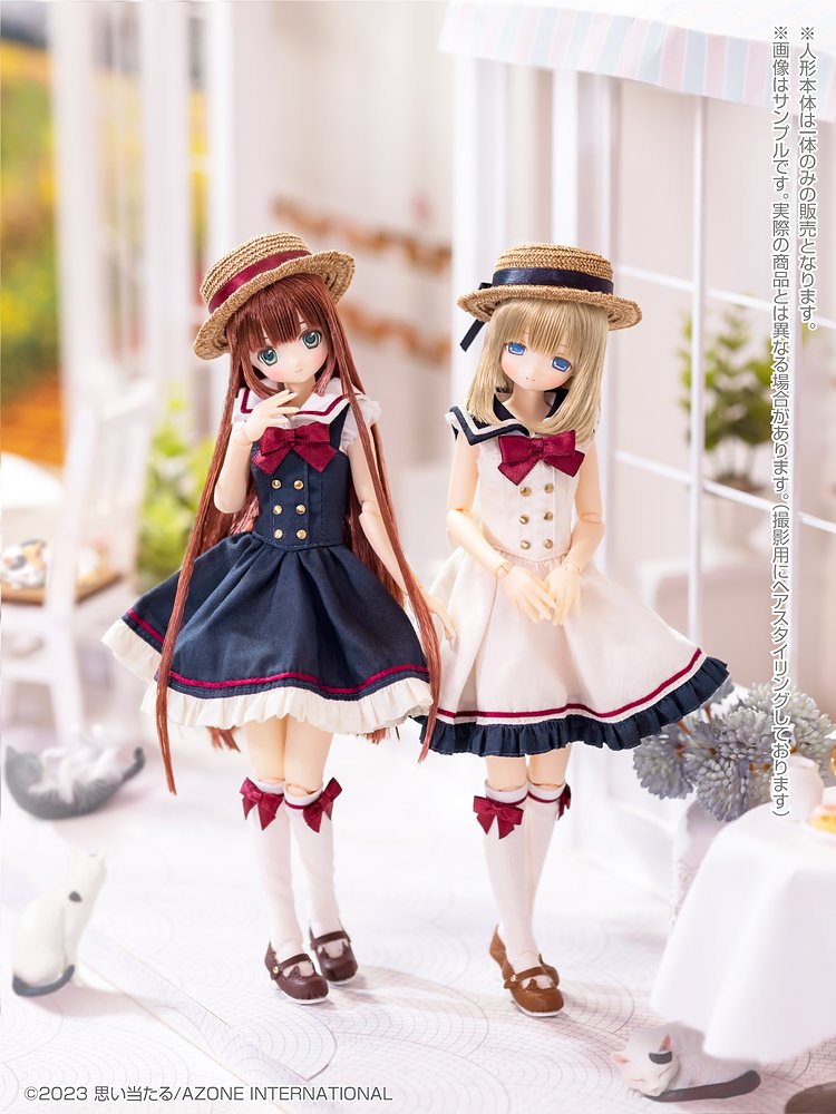 [予約開始]『ピュアニーモ』えっくす☆きゅーと ふぁみりー「みあ」「わかば」が、大好評いただいたサアラズ ア･ラ･モードシリーズ「～meow×meow a･la･mode～みけねこ／ゆずは」のデフォルトドレスをリデザインしたコーディネイトで登場♪[アゾン]