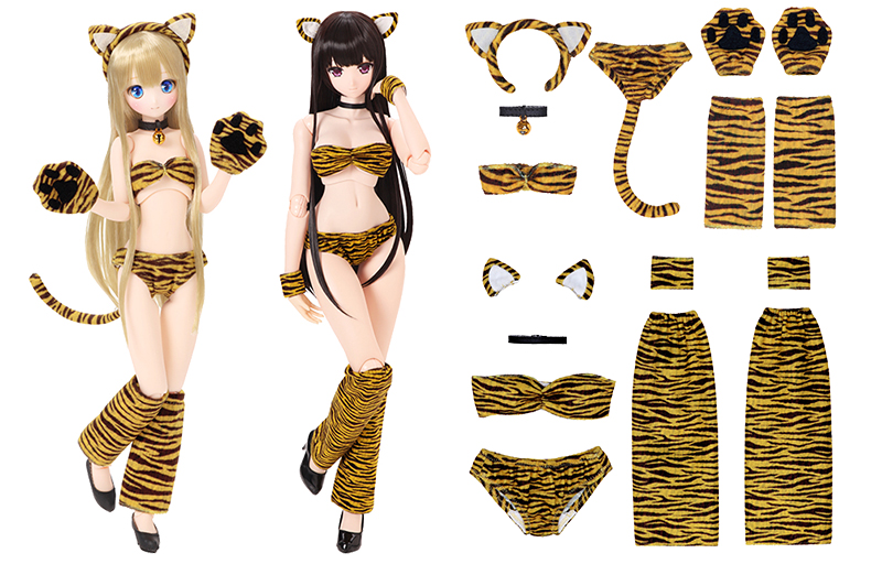 [予約開始]『AZONE』45～50cmドール用ミニコスチューム、1/6サイズドール用から「とら☆ガールset」が登場！[アゾン]