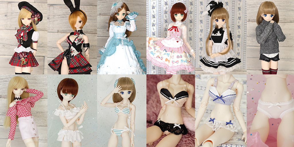 [予約開始]『Little World × DollHearts』コラボレーション第一弾として、人気の「アウトフィット」をオビツ50/48cmに合わせてリサイズしたラインアップ（全12種）で登場！[dollHearts]