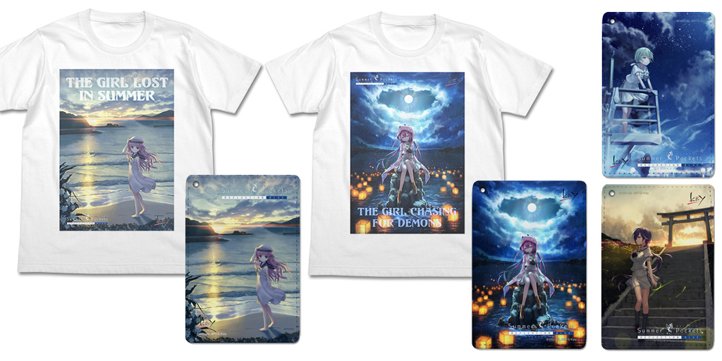 [予約開始]『Summer Pockets REFLECTION BLUE』「加藤うみ」「神山識」のフルカラーTシャツとフルカラーパスケース、「野村美希」「水織静久」のフルカラーパスケースが登場！[二次元コスパ]