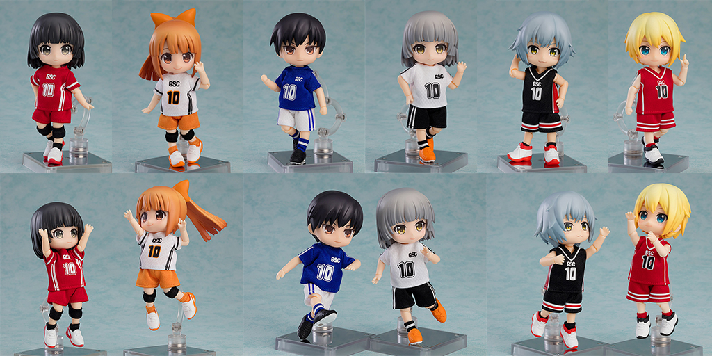 [予約開始]『ねんどろいどどーる』おようふくセット「バレーボールユニフォーム」「バスケットボールユニフォーム」「サッカーユニフォーム」が登場！[グッドスマイルカンパニー]