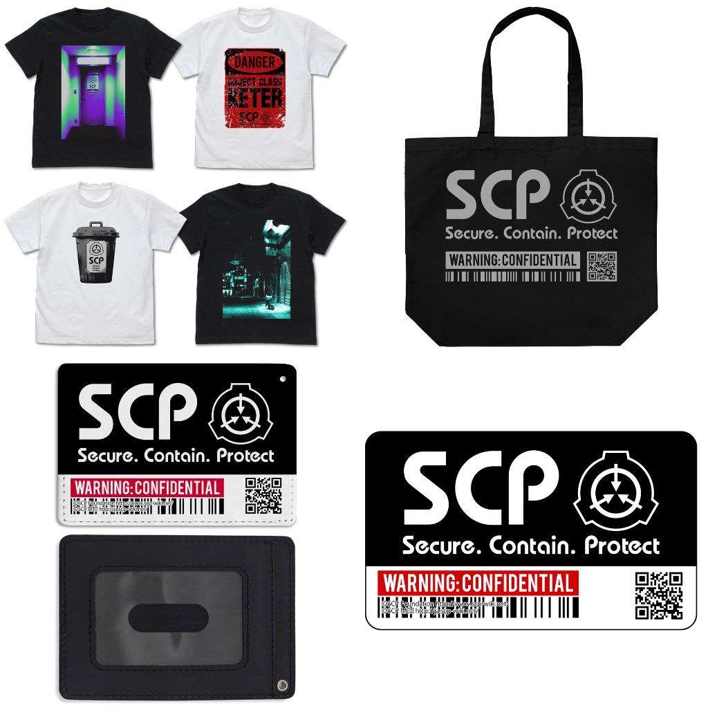 [予約開始]『SCP財団』「KETER」「ダストボックス」「収容施設」「ねこです。」 のTシャツ、「SCP財団」のラージトート、フルカラーパスケース、耐水ステッカーが登場！[コスパ]