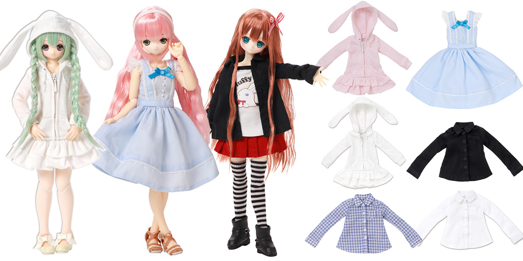 [予約開始]『AZONE』1/6サイズドール用ミニコスチュームから「夏の少女ワンピース」「Angelic Sighママのシャツ」「うさみみフードワンピース」などが登場！[アゾン]
