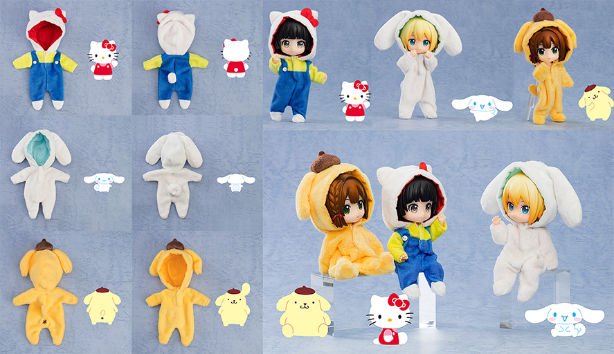 [予約開始]『ねんどろいどどーる』「ハローキティ」「シナモロール」「ポムポムプリン」をイメージしたキュートなきぐるみパジャマが登場！[グッドスマイルカンパニー]