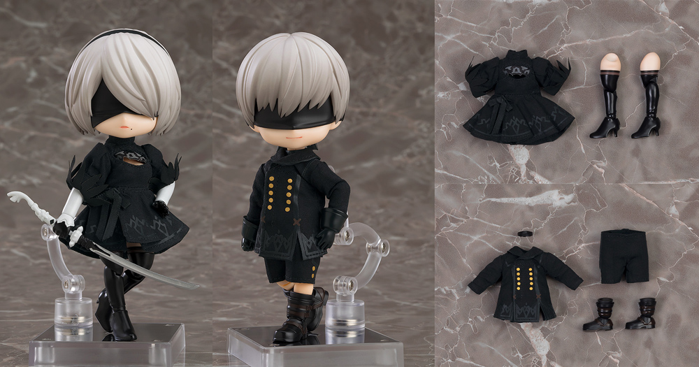 [予約開始]『NieR:Automata Ver1.1a』「2B（ヨルハ二号B型）」「9S（ヨルハ九号S型）」のねんどろいどどーる、おようふくセットが登場！[グッドスマイルカンパニー]