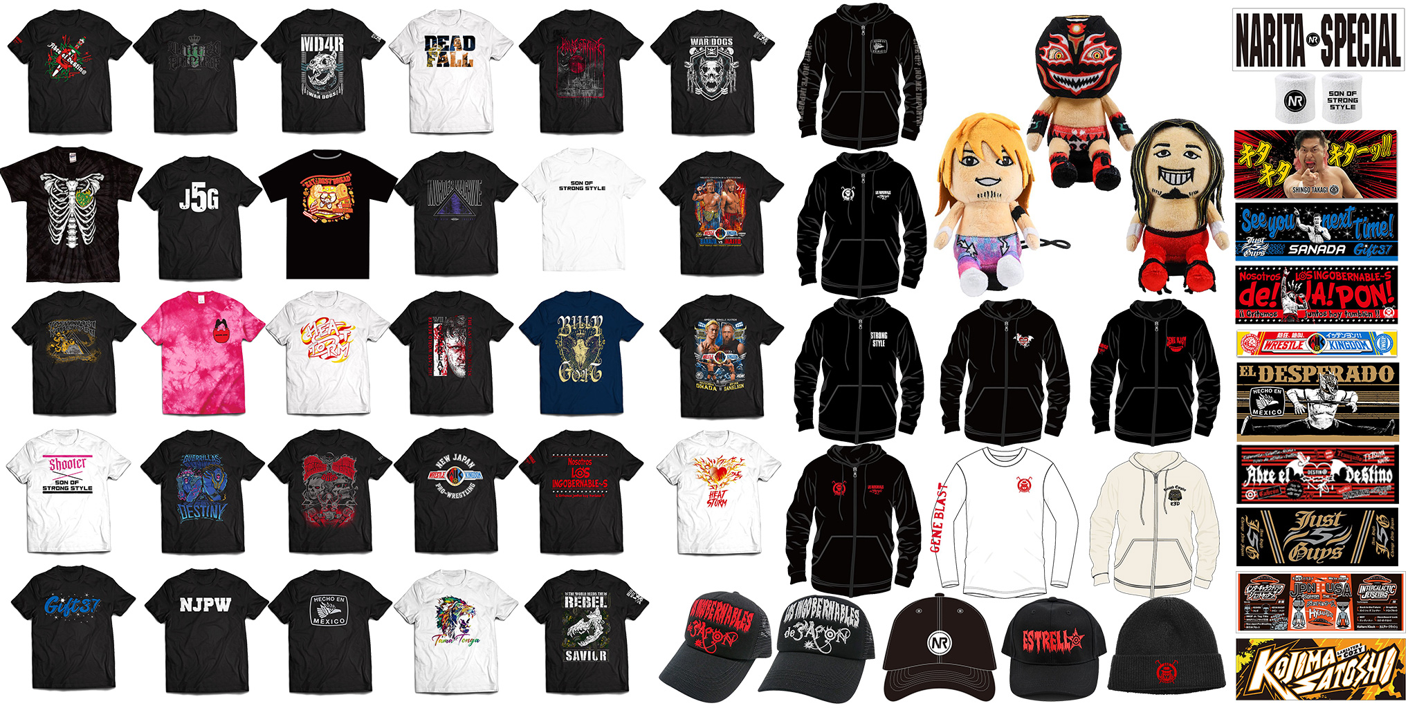 [販売開始]『新日本プロレスリング』Tシャツ、パーカー、キャップ、タオル、ビーニー、ぴょんすけが登場！[新日本プロレス]