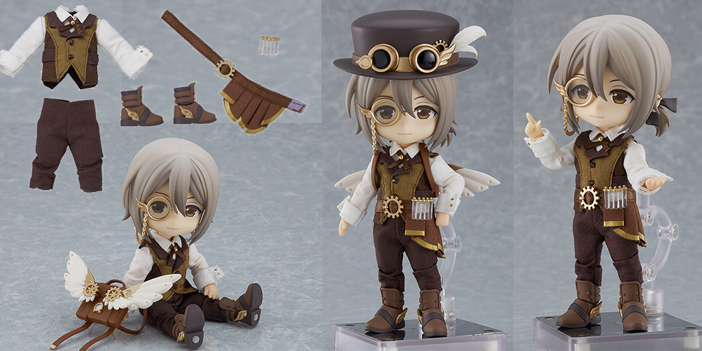 [予約開始]『ねんどろいどどーる』イラストレーターRella氏原案のスチームパンク風のキャラクター「発明家：カノウ」がねんどろいどどーる化！「ねんどろいどどーる 発明家」のおようふくセットも登場！[グッドスマイルカンパニー]