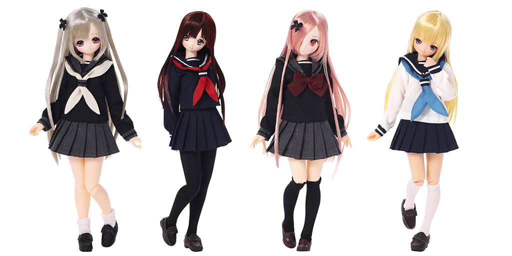 [予約開始]『AZONE』『Pureneemo Original Costume』1/6サイズドール用ミニコスチュームから「長袖クラシカルセーラー服スカーフ＆リボンset」「三つ折りソックス」が登場！[アゾン]