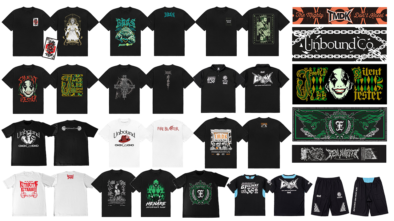 [販売開始]『新日本プロレスリング』Tシャツ、ポロシャツ、ドライTシャツ、ショートパンツ、タオルが登場！[新日本プロレス]