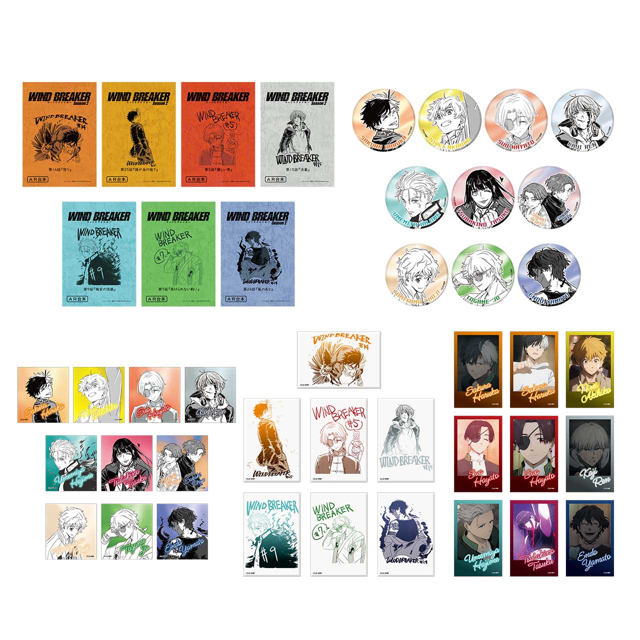 [予約開始]『WIND BREAKER』台本風ノート、缶バッジ／ステッカー／スクエアマグネット、チェキ風ブロマイドが登場！【受注期間】2026年5月27日（水）17：00 ～6月17日（水）23：59 [株式会社CloverWorks]