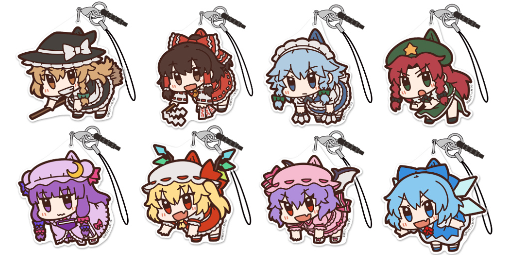 [予約開始]『東方Project』お気に入りのキャラをつまんじゃおう！つままれストラップ＆キーホルダー8種が登場！[二次元コスパ]