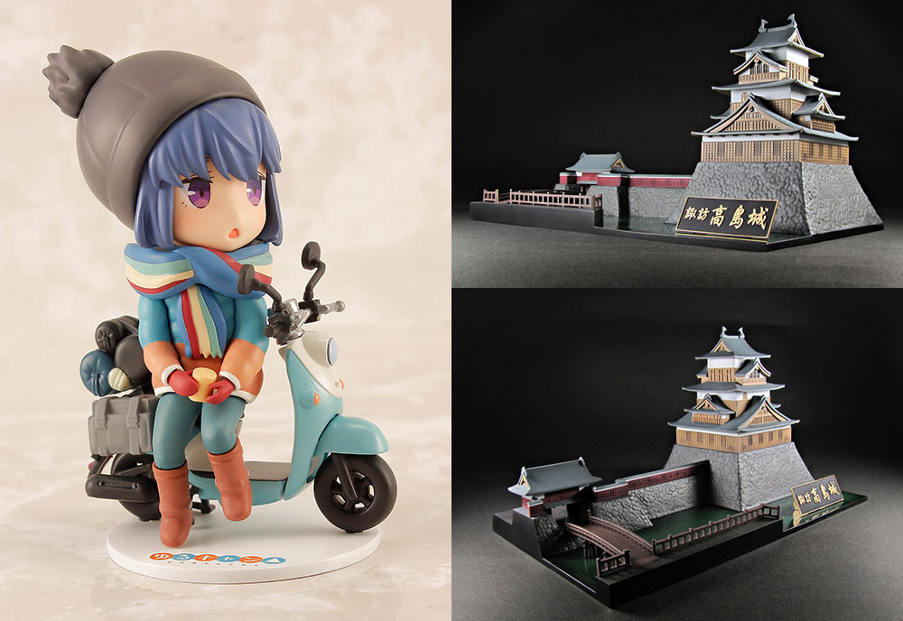 [予約開始]『ゆるキャン△』可愛らしい“志摩リン”のミニフィギュアと、劇中で登場した長野県・諏訪市のお城“高島城”のコラボセットが登場！[PLUM]