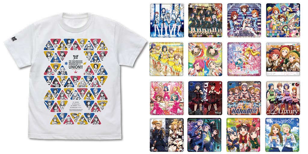 [予約開始]『アイドルマスター ミリオンライブ！』映像・音楽パッケージをデザインしたTシャツ、CDパッケージをモチーフにした正方形パスケース16種が登場！[VIDESTA]