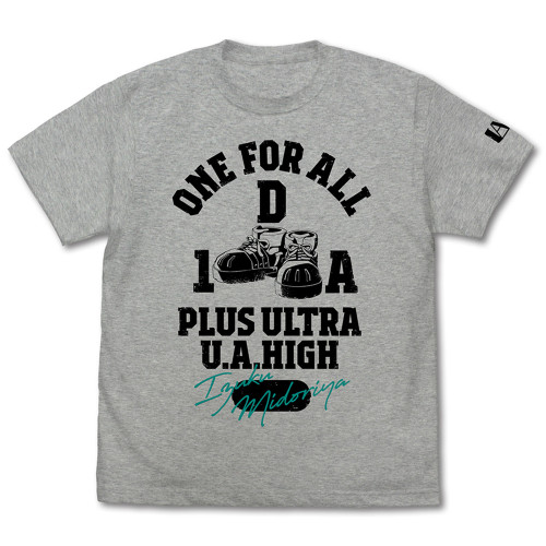 緑谷出久 カレッジ Tシャツ MIX GRAY