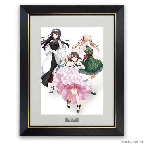 描き下ろし 恵・英梨々・詩羽 A4キャラファイングラフ Blooming dress Ver.