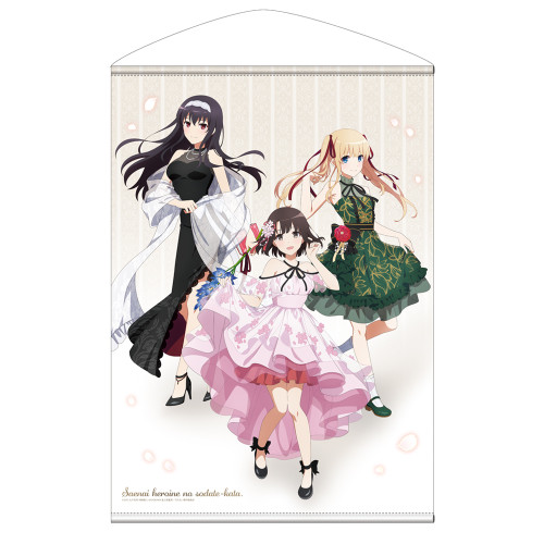 描き下ろし 恵・英梨々・詩羽 B2タペストリー Blooming dress Ver.