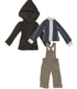 AZONE/Pureneemo Original Costume/ALB140【1/6サイズドール用】こもれび森のお洋服屋さん♪ スタンドカラーブラウス＆サロペットパンツset