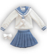 POC308【1/6サイズドール用】PNS長袖セーラー服リボン&タイset AZONE/Pureneemo Original Costume/POC308【1/6サイズドール用】PNS長袖セーラー服リボン&タイset