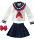 POC308【1/6サイズドール用】PNS長袖セーラー服リボン&タイset AZONE/Pureneemo Original Costume/POC308【1/6サイズドール用】PNS長袖セーラー服リボン&タイset