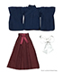 PIC098【1/12サイズドール用】1/12 ピコDたすき・袴セット AZONE/ピコニーモコスチューム/PIC098【1/12サイズドール用】1/12 ピコDたすき・袴セット