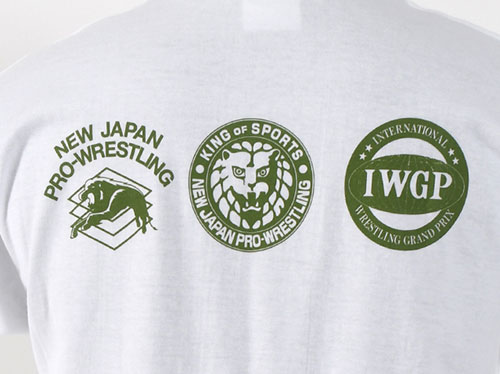 ライオンマークTシャツ（ホワイト×カモフラ柄） [新日本プロレス