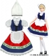 AZONE/World Fork Costume/SSK018-NRD ドール用 チロルフォークロアセット/紺×赤[アゾンドールコレクション]