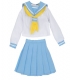 AZONE/School Uniform/ASU055-WBL ドール用 セーラー服set/白×水色[アゾンドールコレクション]