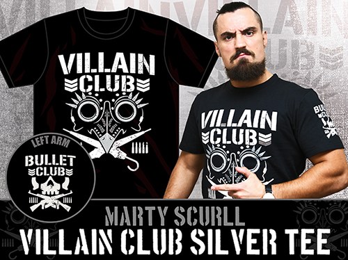 マーティー・スカル「VILLAIN CLUB SILVER」Tシャツ [新日本